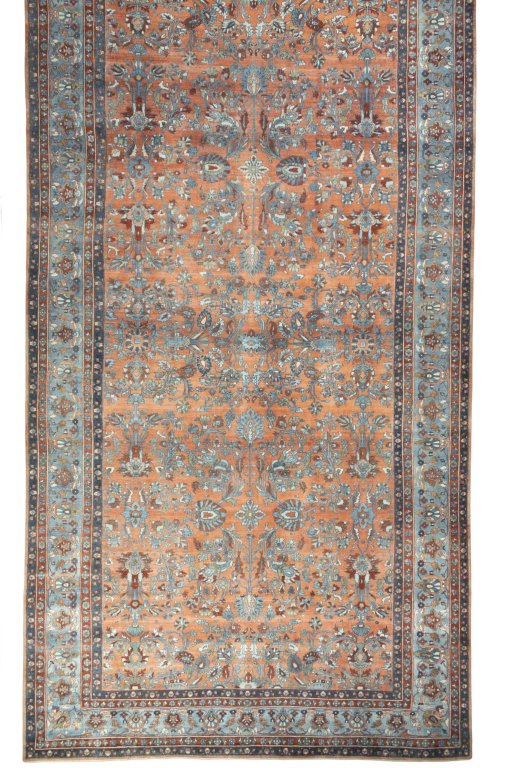 Central medallion detail of 1930s Mehraban rug from Iran / Persia