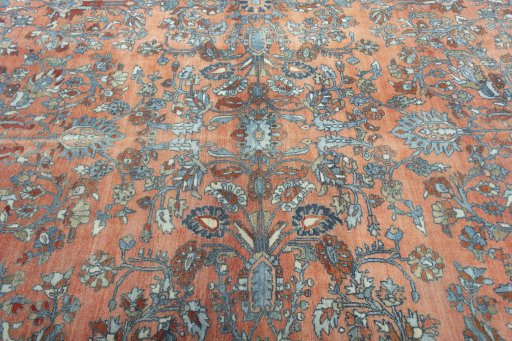 Central medallion detail of 1930s Mehraban rug from Iran / Persia