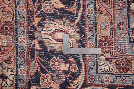 Surface texture of 2000s Mehraban rug with natural Wool and intricate pattern