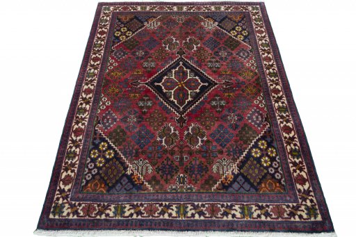 Surface texture of 2000s Meymeh rug with natural Wool and intricate pattern