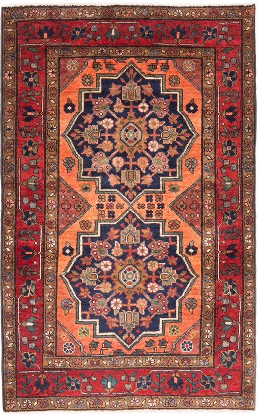 Full view of 1999s Sarab rug from Iran / Persia, 135 × 85 cm in Multi Color tones
