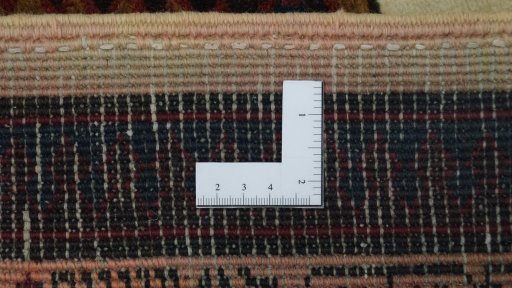 Full view of 2000s Sarab rug from Iran / Persia, 330 × 105 cm in Multi Color tones