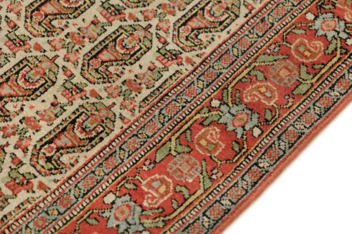 Central medallion detail of 1880s Senneh rug from Iran / Persia