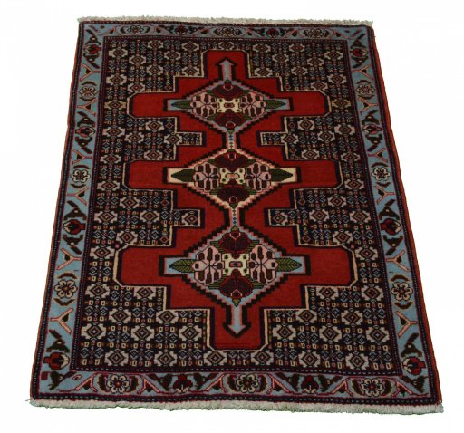 Central medallion detail of New Senneh rug from Iran / Persia