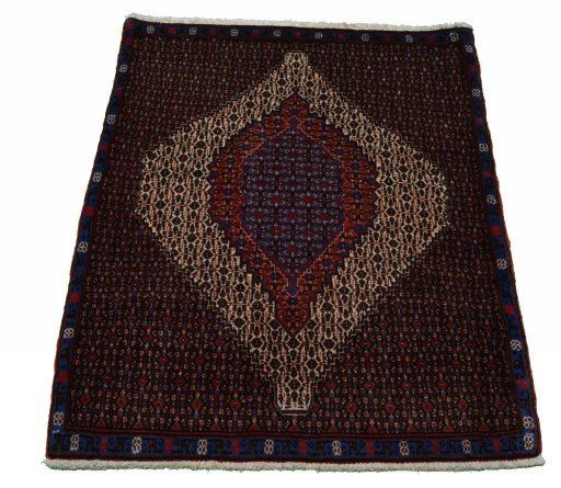 Central medallion detail of New Senneh rug from Iran / Persia