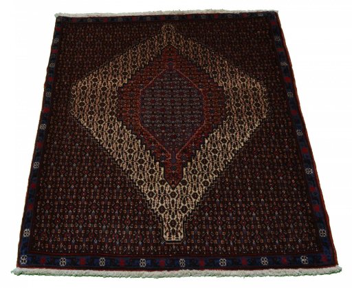 Central medallion detail of New Senneh rug from Iran / Persia