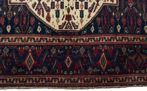Central medallion detail of 1970s Senneh rug from Iran / Persia