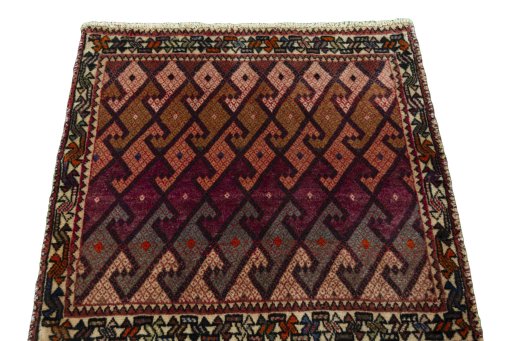 Surface texture of 2000s Shiraz rug with natural Wool and intricate pattern
