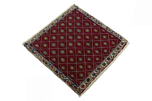 Close-up detail of 2000s Shiraz rug from Iran / Persia showing Wool weave
