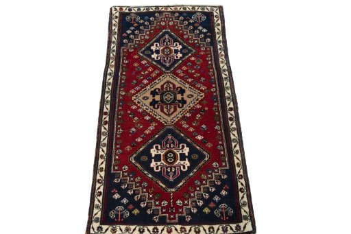 Surface texture of New Shiraz rug with natural Wool and intricate pattern