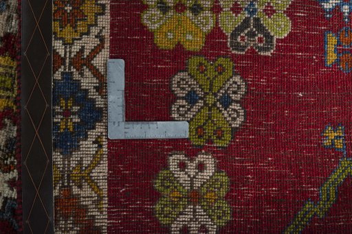 Surface texture of 2000s Shiraz rug with natural Wool and intricate pattern