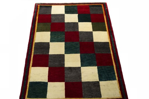 Surface texture of 2000s Shiraz rug with natural Wool and intricate pattern