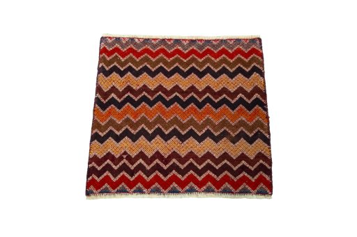 Surface texture of 2000s Shiraz rug with natural Wool and intricate pattern