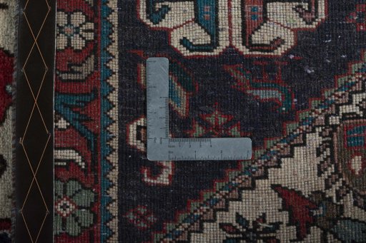 Close-up detail of New Shiraz rug from Iran / Persia showing Wool weave