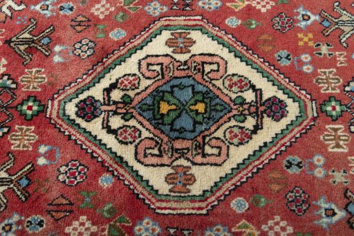Central medallion detail of New Shiraz rug from Iran / Persia