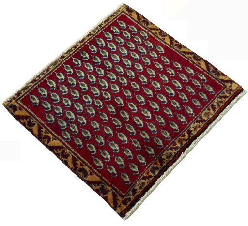 Close-up detail of 2000s Shiraz rug from Iran / Persia showing Wool weave