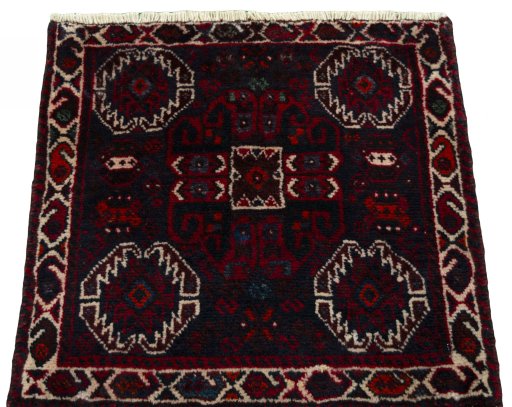 Surface texture of 2000s Shiraz rug with natural Wool and intricate pattern