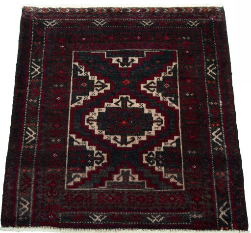 Surface texture of 2000s Shiraz rug with natural Wool and intricate pattern