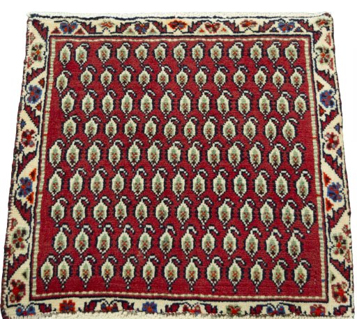 Surface texture of 2000s Shiraz rug with natural Wool and intricate pattern
