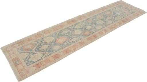 Close-up detail of New Sultanabad rug from Afghanistan showing Wool weave