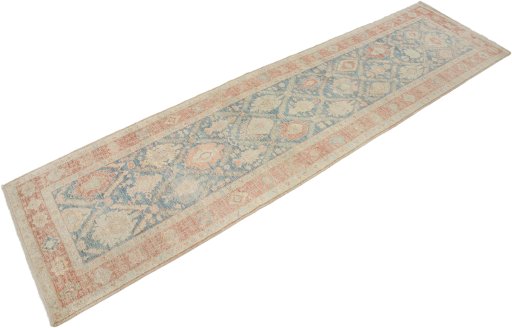 Close-up detail of New Sultanabad rug from Afghanistan showing Wool weave