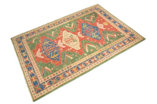Corner detail of New Sultanabad rug showing border pattern and Wool pile