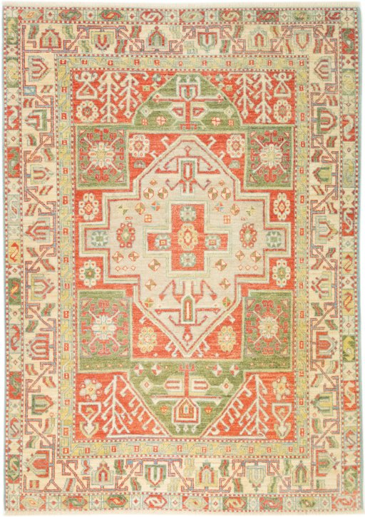 Full view of New Sultanabad rug from Afghanistan, 249 × 176 cm in Multi Color tones