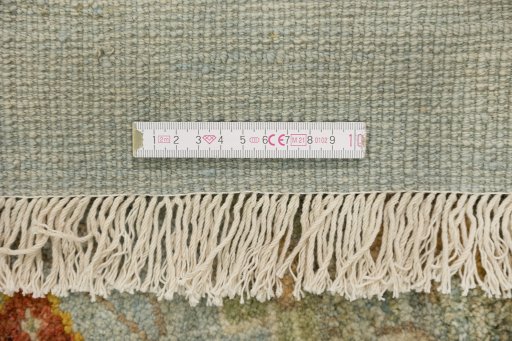 Corner detail of New Sultanabad rug showing border pattern and Wool pile