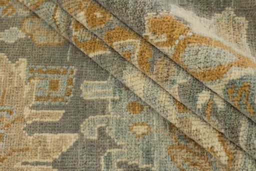 Full view of New Sultanabad rug from Afghanistan, 308 × 249 cm in Gray tones