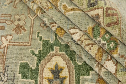 Full view of New Sultanabad rug from Afghanistan, 362 × 280 cm in Gray tones
