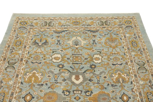 Surface texture of New Sultanabad rug with natural Wool and intricate pattern