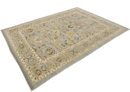 Close-up detail of New Sultanabad rug from Afghanistan showing Wool weave