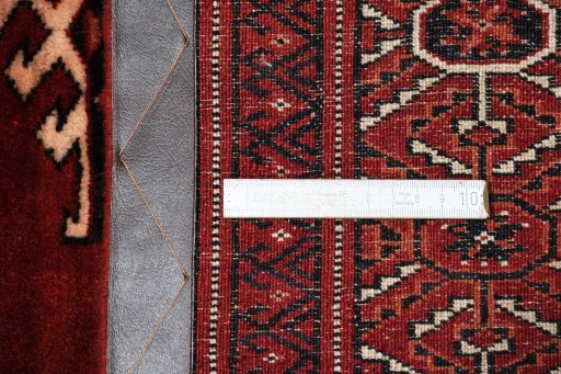 Central medallion detail of 2000s Torkaman rug from Iran / Persia