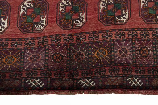 Central medallion detail of 2000s Torkaman rug from Iran / Persia