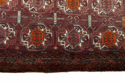 Central medallion detail of 2000s Torkaman rug from Iran / Persia