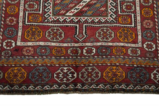 Central medallion detail of 2000s Torkaman rug from Iran / Persia