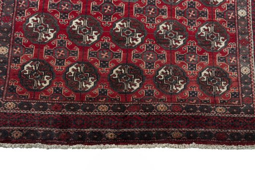 Central medallion detail of 1970s Torkaman rug from Iran / Persia