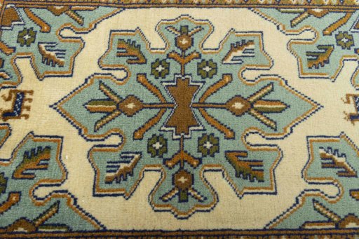 Central medallion detail of 2000s Torkaman rug from Iran / Persia