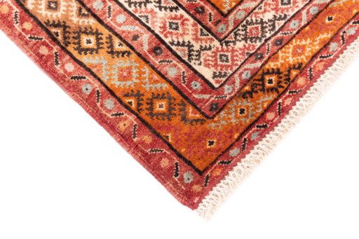 Central medallion detail of 1995s Torkaman rug from Iran / Persia