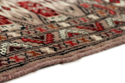 Central medallion detail of 2000s Torkaman rug from Iran / Persia