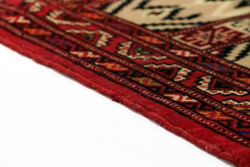 Central medallion detail of 2000s Torkaman rug from Iran / Persia