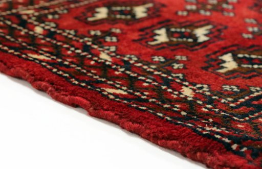 Central medallion detail of 2000s Torkaman rug from Iran / Persia