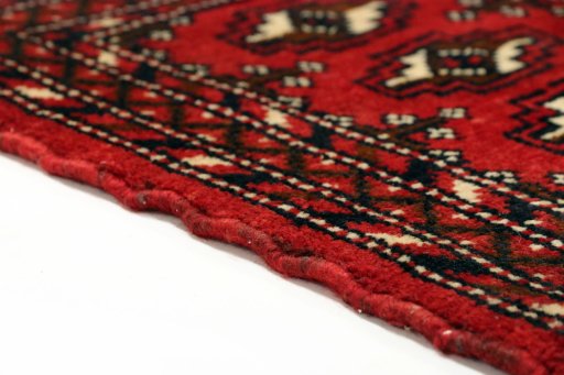Central medallion detail of 2000s Torkaman rug from Iran / Persia