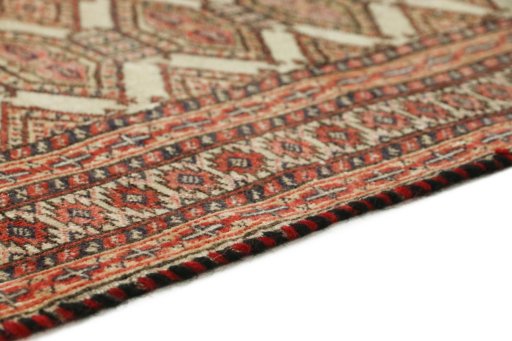 Central medallion detail of 1990s Torkaman rug from Iran / Persia