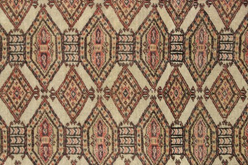 Close-up detail of 1990s Torkaman rug from Iran / Persia showing Wool weave