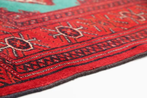 Central medallion detail of 1990s Torkaman rug from Iran / Persia