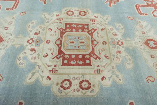 Central medallion detail of 1950s Wiss rug from Iran / Persia