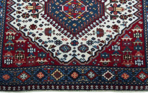 Central medallion detail of 2000s Yalameh rug from Iran / Persia