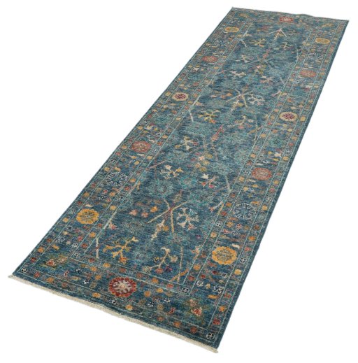 Close-up detail of New Farahan rug from Pakistan showing Wool weave