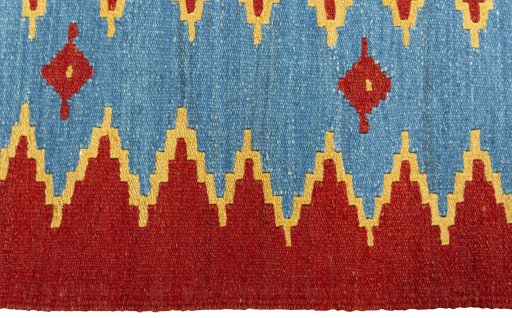 Close-up detail of New Modern Design rug from Turkey showing Wool weave